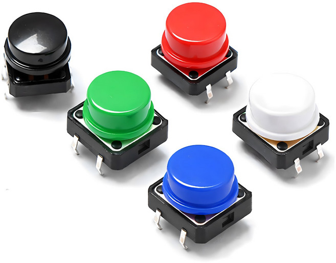 택트 푸쉬 스위치 버튼 (캡포함 5개 1세트), 1개