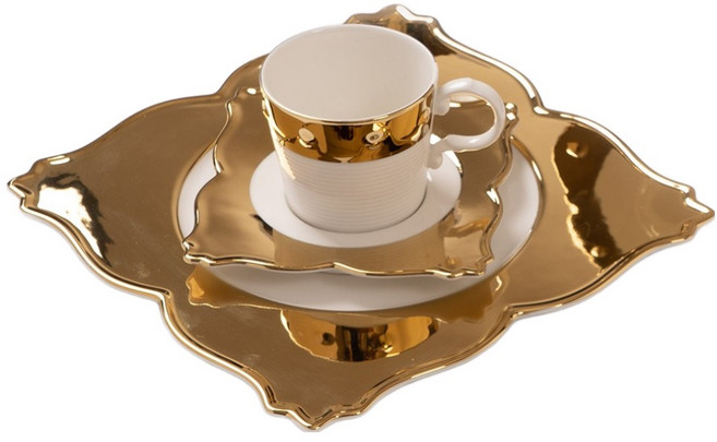락포슬린 오퓨런스 골든울트라 티컵앤컵받침 세트