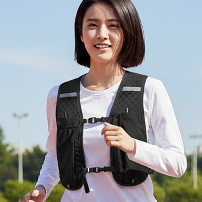 모니브 120G 초경량 러닝 조끼 가방, 블랙