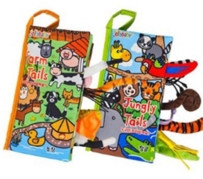 졸리베이비 꼬리책 한영버전 2권 세트, 1) 농장테일즈(한글) + 정글테일즈(한글), 1개