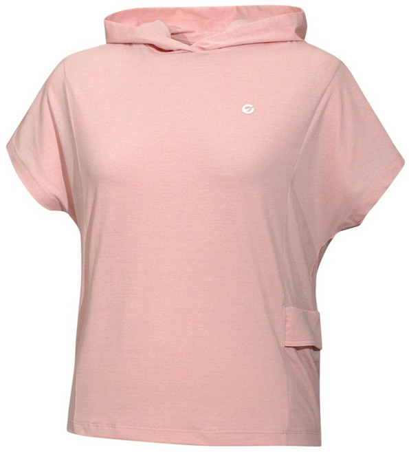 에코스포츠 여성 골프웨어 후드 크롭 쿨스킨 스판 기능성 반팔 티셔츠 스포츠 상의