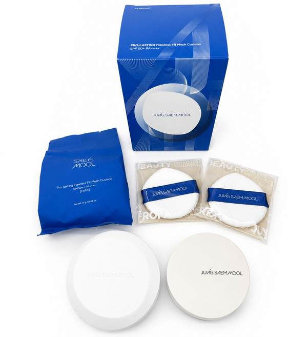 정샘물 프로래스팅 결핏 메쉬 쿠션(단품/기획) SPF50+ PA++++(본품+리플+피니쉬 파우더 미니+블루 퍼푸 2P), 1개, 17페어