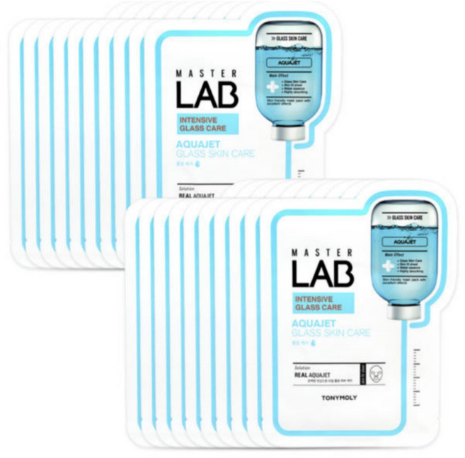 토니모리 마스터랩 아쿠아젯 마스크팩 "쉽게 건조해지는 피부를 촉촉하고 매끈한 피부로 케어", 2개, 10개입