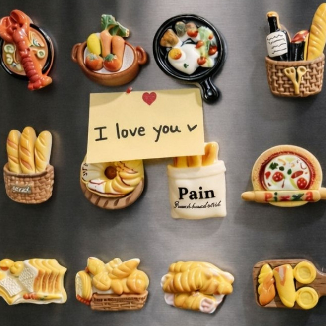 토브몰 3D 푸드 냉장고자석 12종세트 감성 인테리어 마그넷, 혼합캐릭터12종