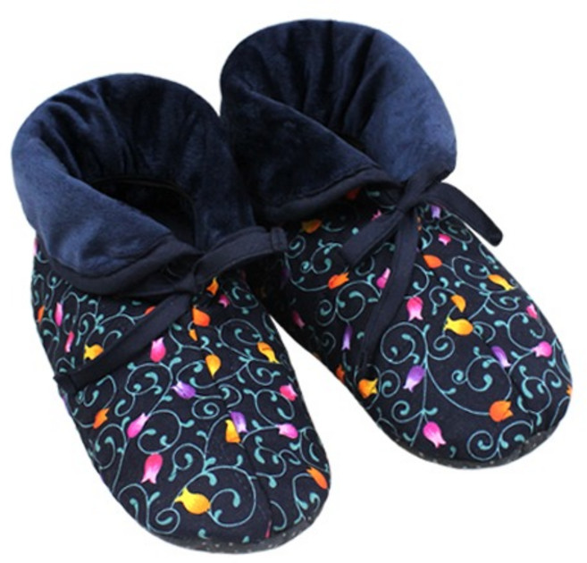 그린라이프 국산 팥 발 찜질팩 부츠형 블루 L 280mm 프리사이즈 온찜질 실내 보온부츠 겸용, 1개