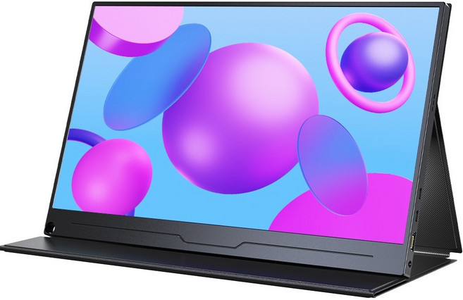 에비크 39.62cm FHD 15.6inch IPS 포터블 DEX 휴대용 모니터, 블랙