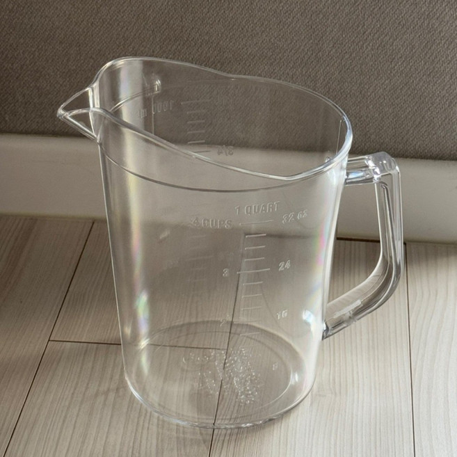 블루비 PC 계량컵 업소용 가벼운 계량컵 플라스틱 비커 1리터, 1000ml, 1개