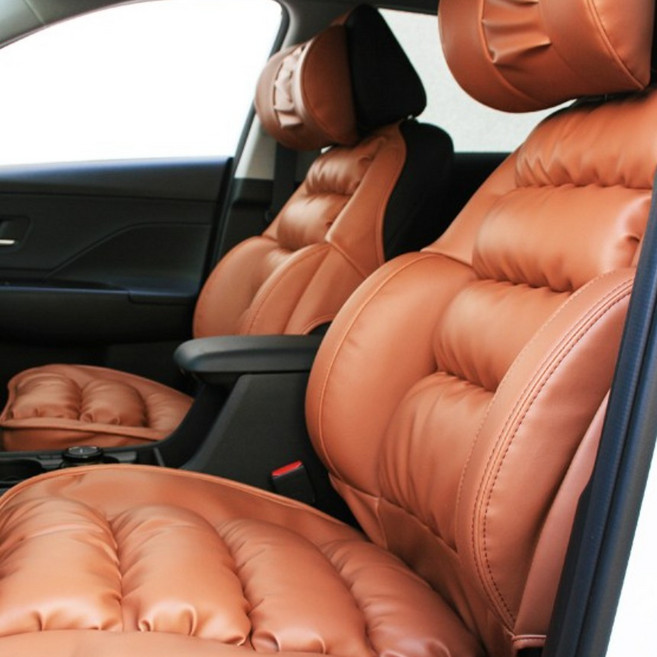 피렌체 오메가 리무진버켓시트 위치조절식목쿠션 편안한 드라이빙의진수, 1개, 소프트브라운