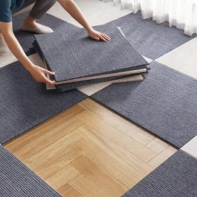 스타일닥터 타일 카페트 접착식 애견 미끄럼방지 소음 완화 바닥재 퍼즐매트, 연그레이, 18개