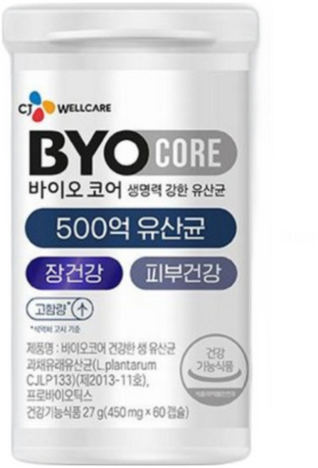 CJ 바이오코어 건강한 생유산균 500억, 60정, 1개