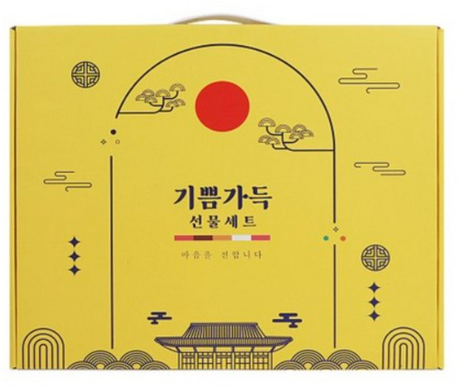 기쁨가득 명절선물세트 참치액 홍게간장 굴소스 카놀라유 4종 추석 설 선물, 1개