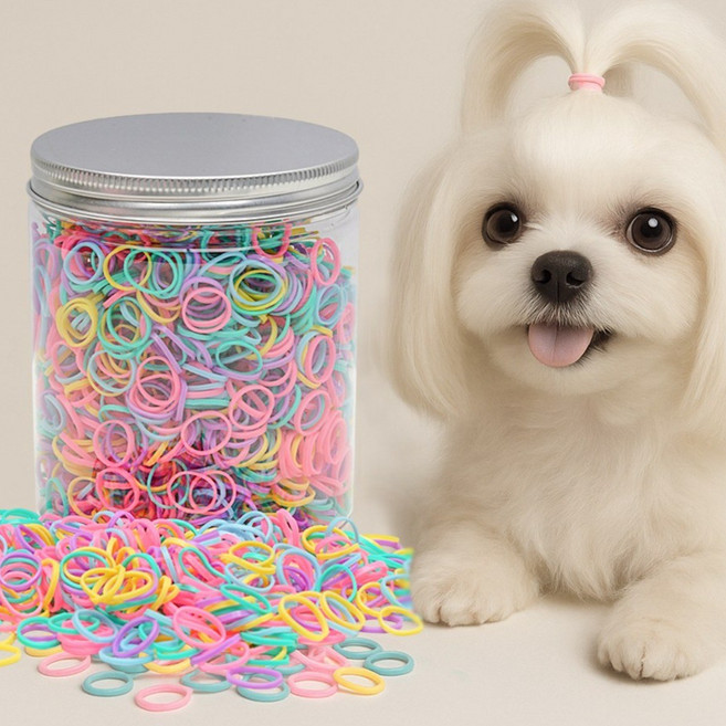 이플새라 댕댕밴드 반려동물 대용량 머리끈, 1개, A알콩밴드