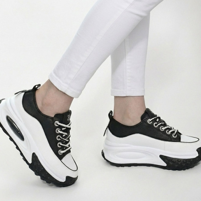 라마트리 코어스텝 7cm 키높이 소가죽 스니커즈