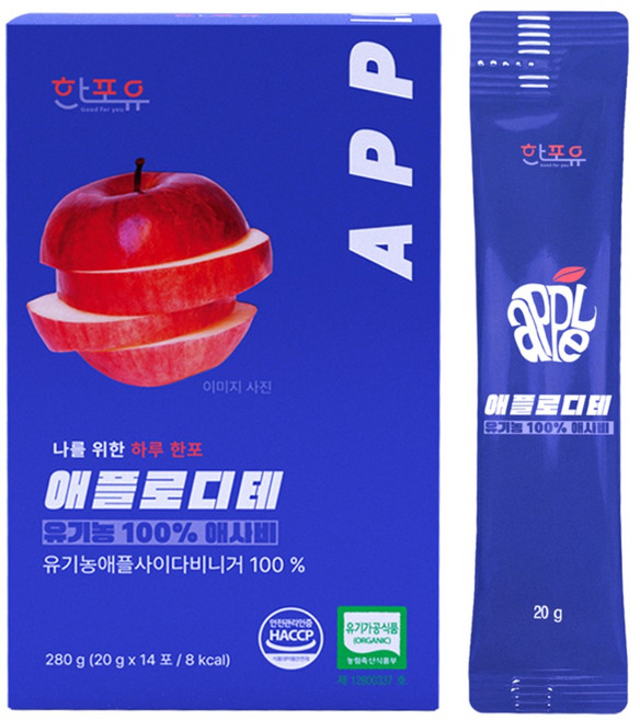 한포유 애플로디테 유기농 100% 애사비, 14개, 20g