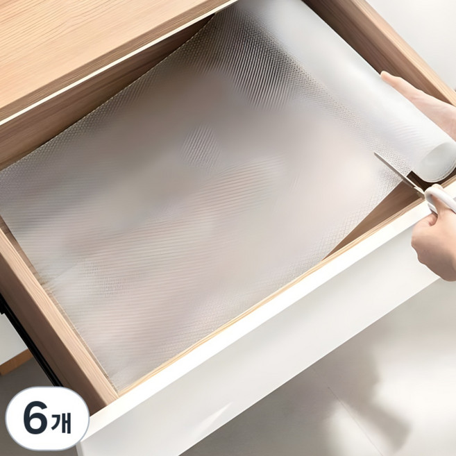 에버스타 잘라쓰는 다용도 논슬립 주방 서랍 방수 매트 4 Size, 6개, 반투명