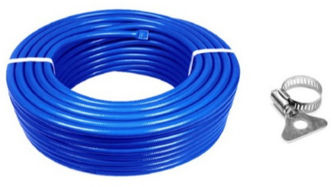 국산 식품용 식수용 사계절 호스 꼬임방지 고급 호수 10M 손잡이밴드 포함 일반수도꼭지용 내경15mm, 청색, 1세트