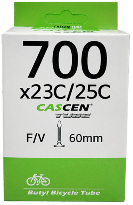 카센 700C FV60mm 프레스타 밸브 자전거튜브 호환 자전거튜브, 1개