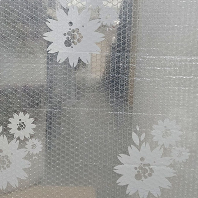 데코마당 에어캡 뽁뽁이 단열 방풍비닐 창문 유리창 암막, 은색, 1개