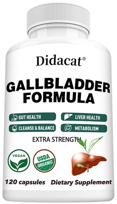 Didacat 간 캡슐 - 담낭 및 장 건강 신진대사 지원 - 간 정화 및 해독 보조제, 1박스, 120정 - 쿠팡