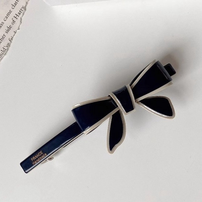 마켓인디고 프랑스st 고급 아세테이트 리본 헤어핀 자동핀