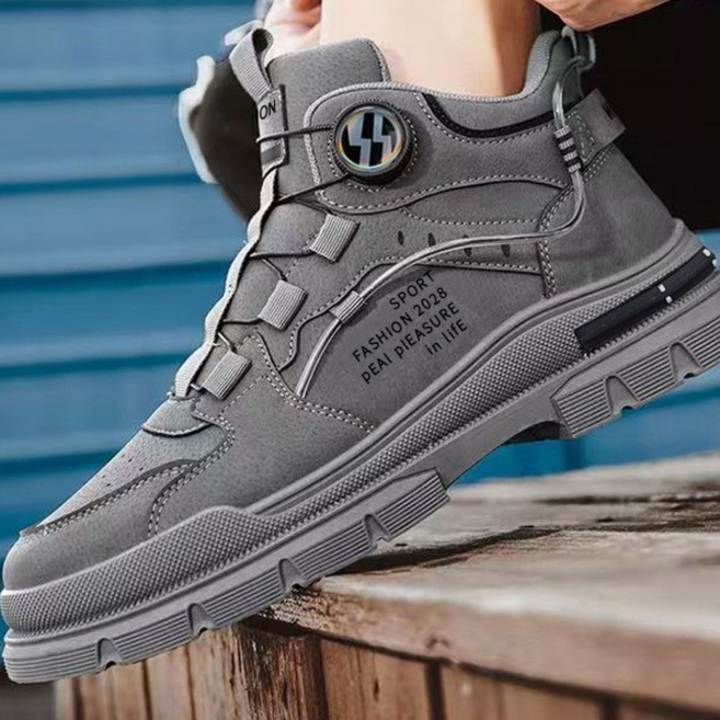 ANYOU 남성 다이얼 하이탑 워커 스니커즈 트렌디 패션 운동화 아웃도어 캐주얼화