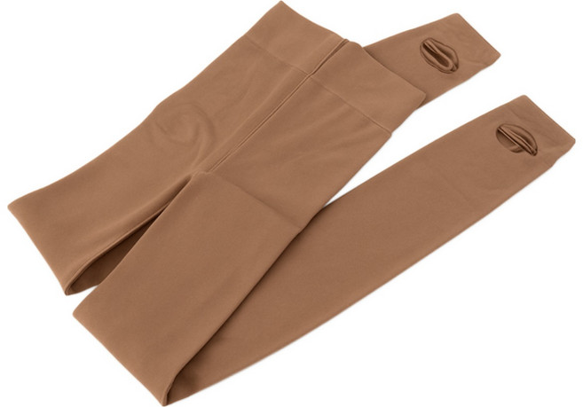 휴스토니 겨울 방한 몸매보정 기모 고리레깅스 스타킹(300D 500D), 커피