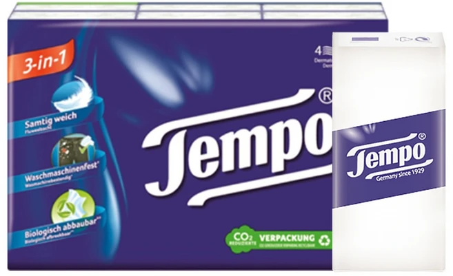 템포 프리미엄 행키티슈 4겹 독일 직수입, 6개입, 1개 - 쿠팡