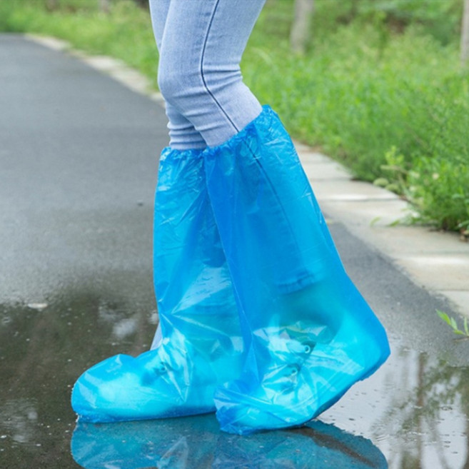 Mirsh 일회용 신발 방수 커버 덮개, 블루, 10세트