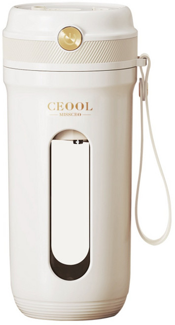 KC인증 국내배송 휴대용 무선 스텐 빨대 텀블러 믹서기 (신서리티 땅콩 증정), 아이보리(단일컬러)