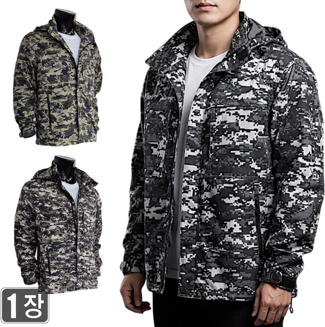 [웨어몬] WF 여름 밀리터리 야상점퍼 아웃도어 작업 일상복 단체 면야상