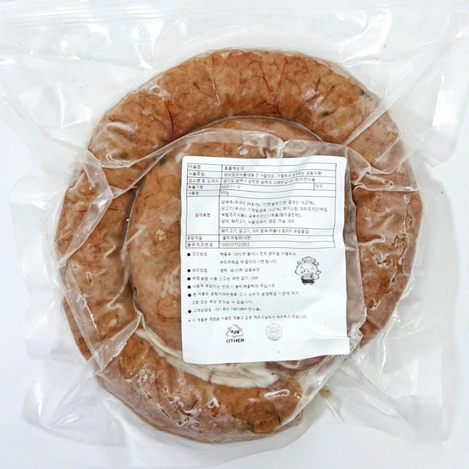 (무료배송) 미진 토종 백순대 1kg, 6개