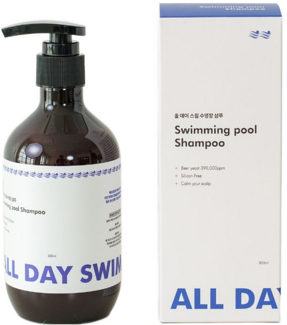 올데이스윔 수영장 염소제거 탈모완화 약산성 맥주효모 수영샴푸, 1개, 300g