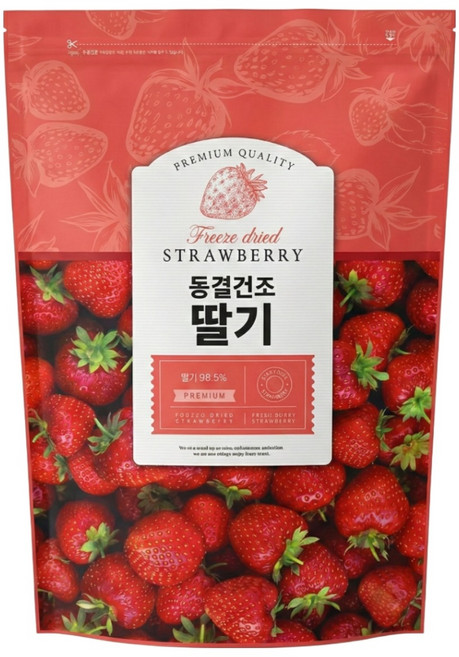 대용량 동결건조 미니딸기칩 건딸기과 동결건조 과일칩 대용량 간식 아이간식 2세대 쫀득쿠키 재료 베이킹, 1000g, 1개