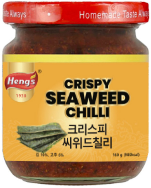 헹스 크리스피 칠리 시위드 김 라유 고추기름 180g, 1개, 160ml