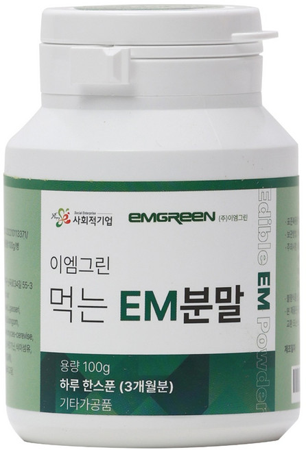 이엠그린 먹는EM분말 (하루1g기준 3개월분) 사은품 원액 또는 미용비누 증정, 100g, 1개