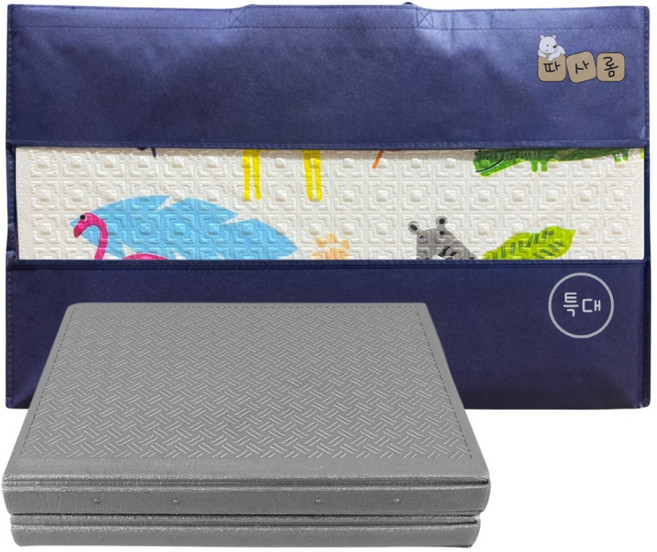 (따사롬) 두꺼운 엠보싱 양면 코팅 보온 단열 텐트 캠핑매트 돗자리 ( 중형 / 대형 / 특대형 ) from 티제이글로벌, 동물농장 (특대형)