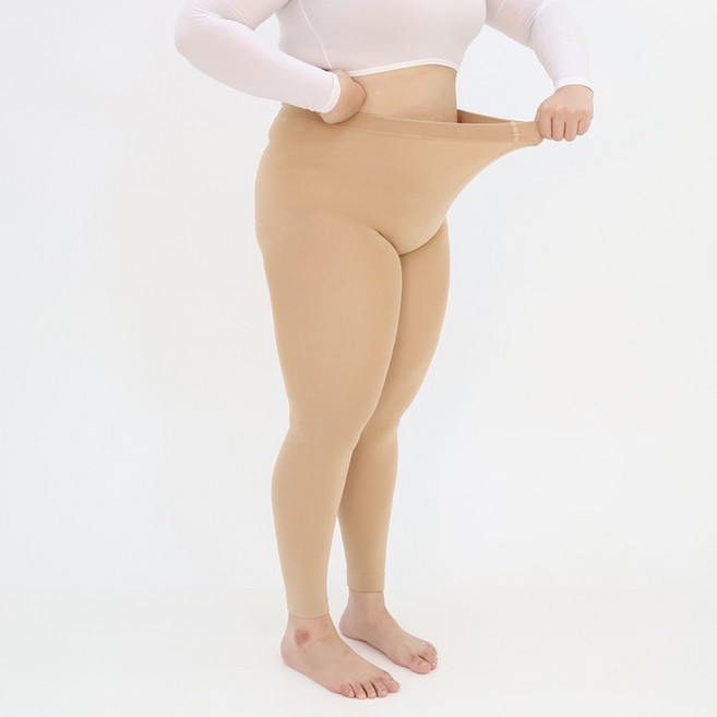 뷰티플빅 여성 겨울 융 밍크 기모 스킨 키큰녀 빅사이즈 스타킹 1P