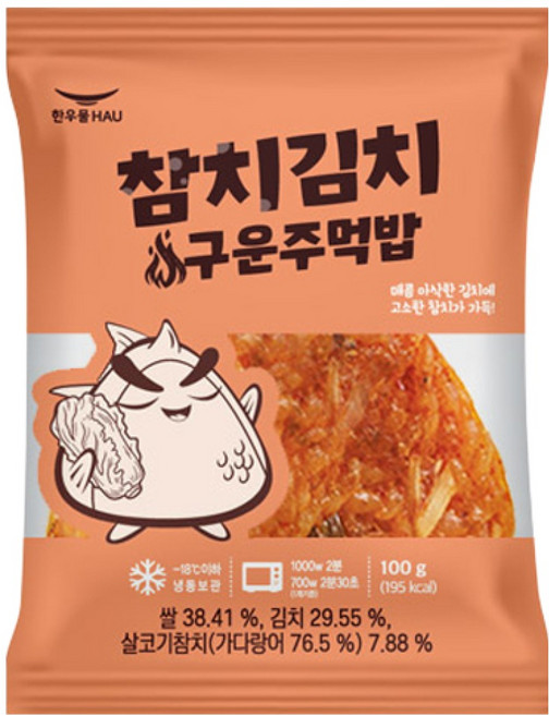 [도도나몰] 한우물 구운주먹밥 참치김치, 100g, 5개