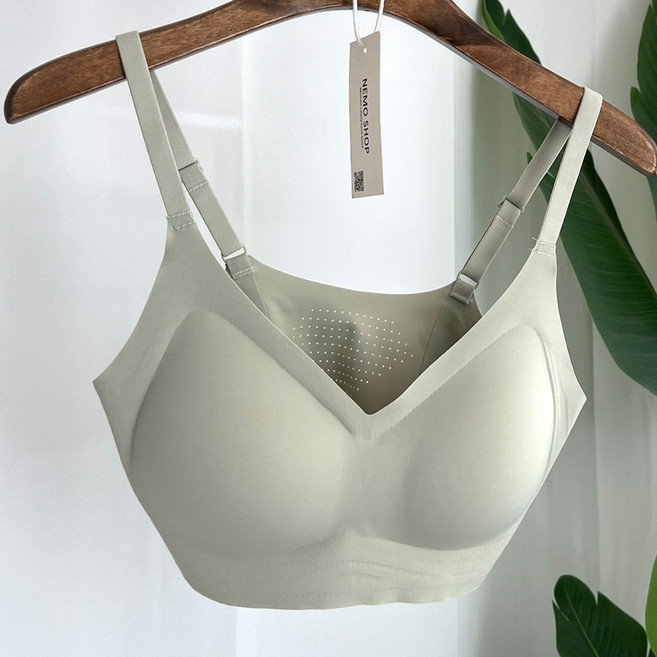 네모엔룩 여성용 감동볼륨 심리스 노와이어 무봉제 볼륨패드 요가 여행 일상 언더웨어 속옷 브라렛 NL