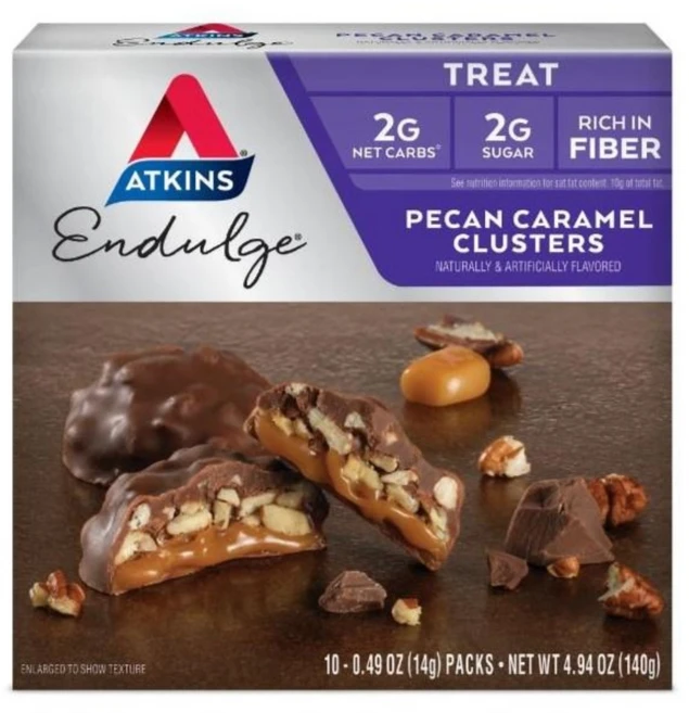 앳킨스 어드밴티지 바즈 피칸 캐러멜 클러스터, 140g, 1개 - 쿠팡