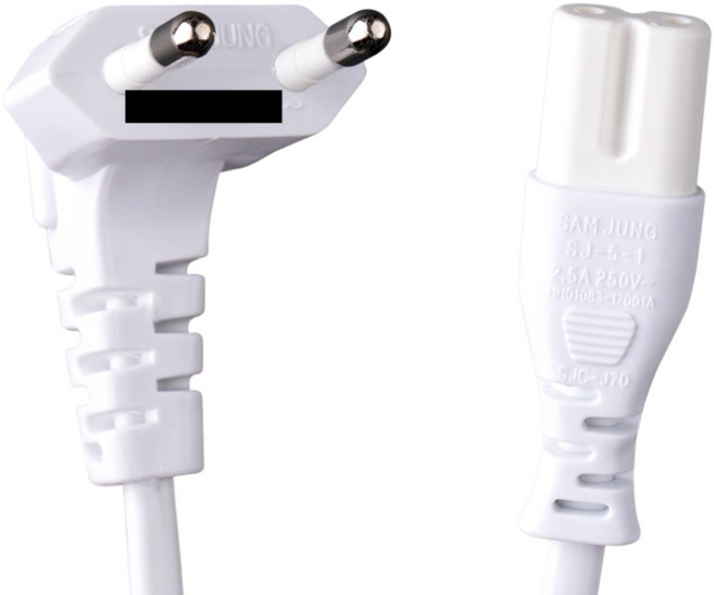 삼정 국산 AC 8자 백색 코드 케이블 화이트, 3m, 1개