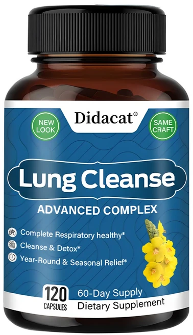 폐 건강 지원 보충제 - 호흡 건강 디톡스 및 청결에 도움을 주는 Non-GMO 및 글루텐 프리 보충제, 2개, 120정 - 쿠팡
