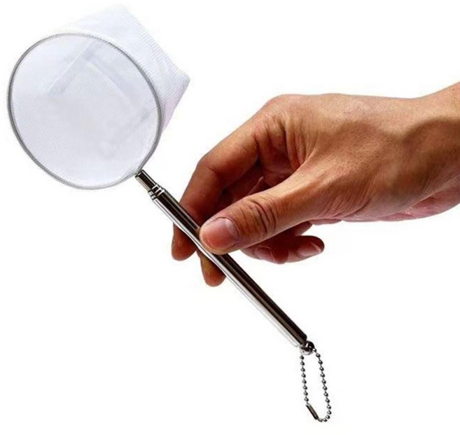 1/2구성 접이식 스텐 수족관 물고기 뜰채 낚시 새우 그물 금붕어 관상어 어항 수조, 1개