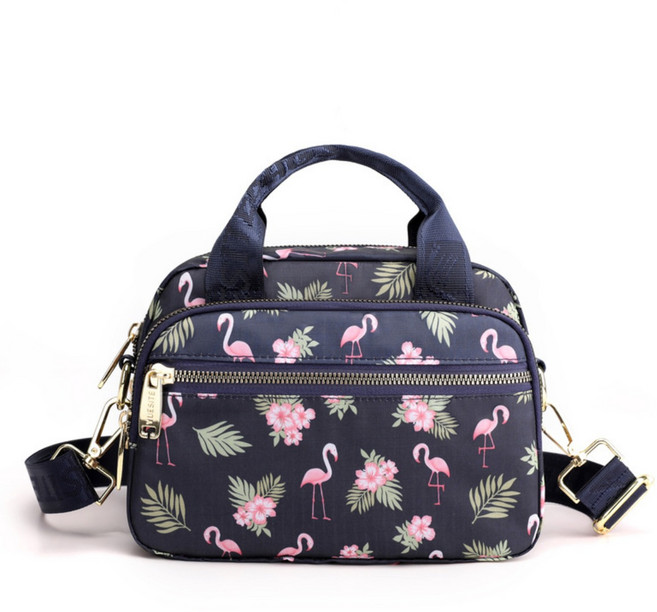 꽃소담 여성용 주머니 많은 멀티 패턴 크로스백 엄마 할머니 가벼운 가방 다용도 여행용 데일리 숄더백 핸드백 HXY240