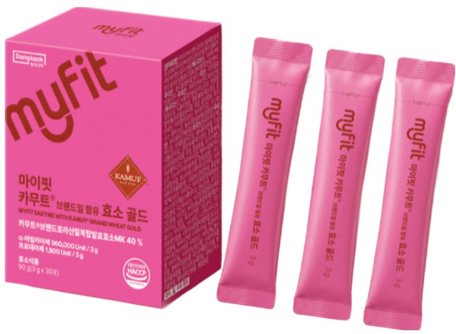 동국제약 이보영 마이핏S 고소한 카무트 효소 자연발효효소 100% 효소분말 누룽지맛, 3박스, 90g