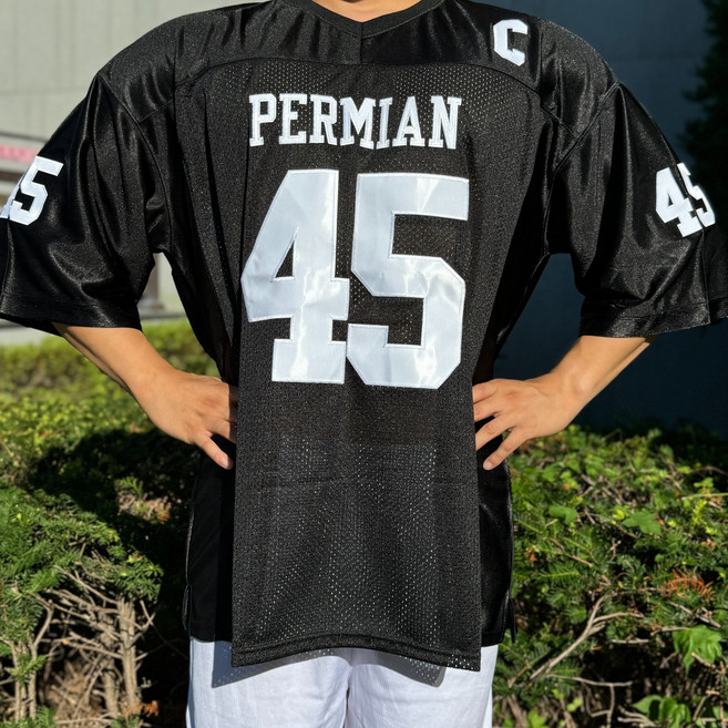 PERMIAN 자수 블록코어 유니폼 럭비 져지 미식축구 힙합 짐웨어