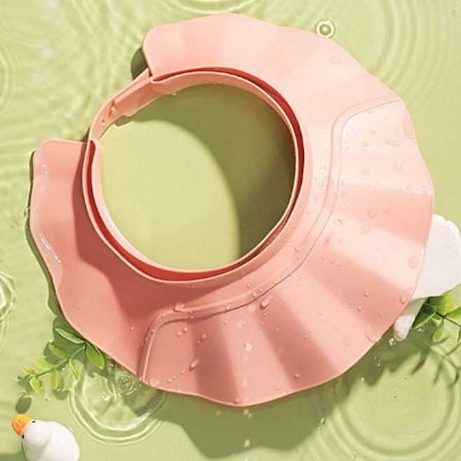 (주)에이스샵 남여공용 성인용 샴푸캡 2중차단 물막이 21칸 사이즈 조절 안전한 PP소재 헤어캡 샴푸모자, 핑크, 1개