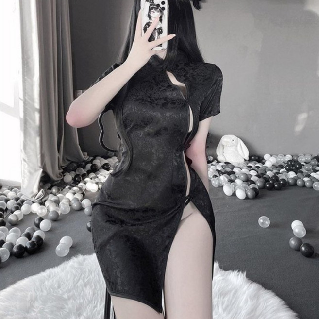 카밀라쇼룸 섹시 치파오 슬립 트임 포인트 2컬러