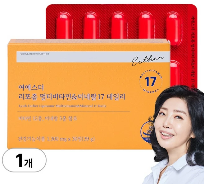 [본사직영] 여에스더 리포좀 멀티비타민 & 미네랄 17 데일리, 1개, 30정 - 쿠팡