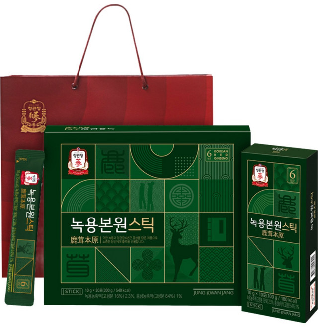 정관장 녹용본원스틱 30p + 쇼핑백, 300g, 1개